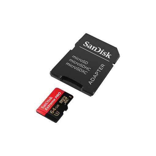 SANDISK MICROSD EXTREME PRO KÁRTYA 64GB, 170MB/s A2 C10 V30 UHS-I U3